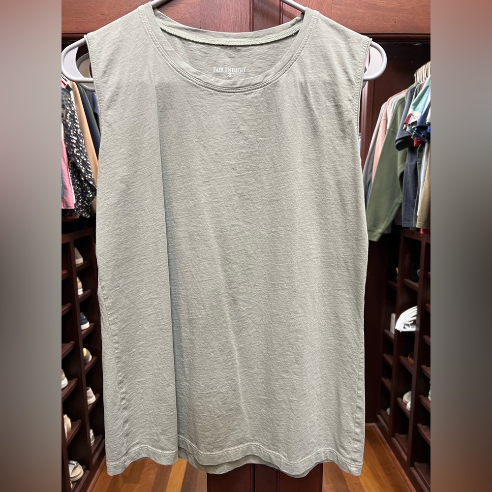 Fair Indigo Small Sage Sleeveless Top